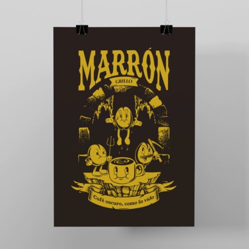 PÓSTER GRANITOS DE CAFÉ
